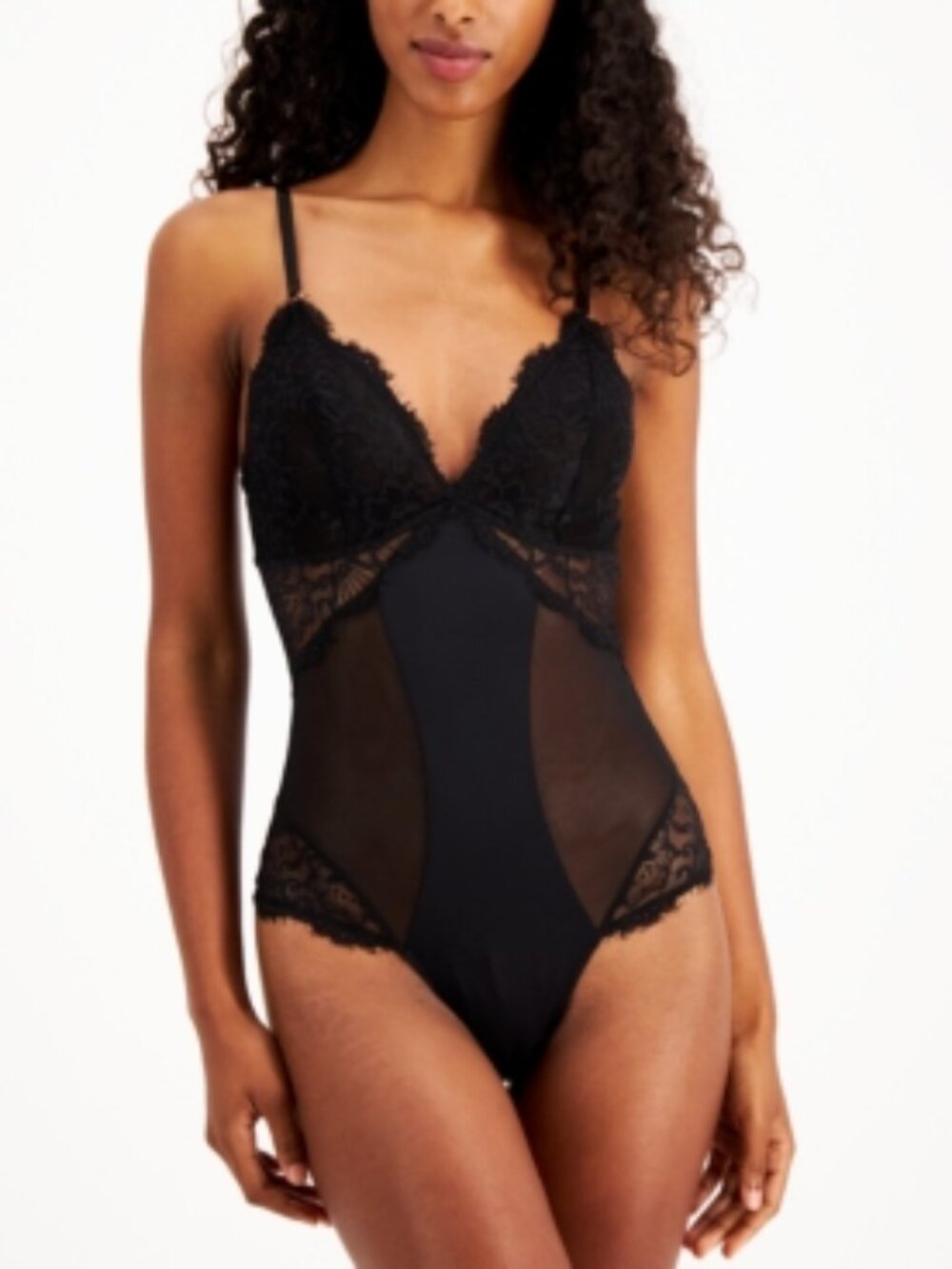 INC International Concepts Womens Lace Thong Bodysuit